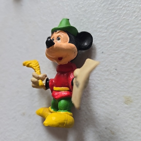 Vintage 1980s Disney Mickey Mouse PVC Figure RETRO Poet Writing Dear Letter - Picture 2 of 5